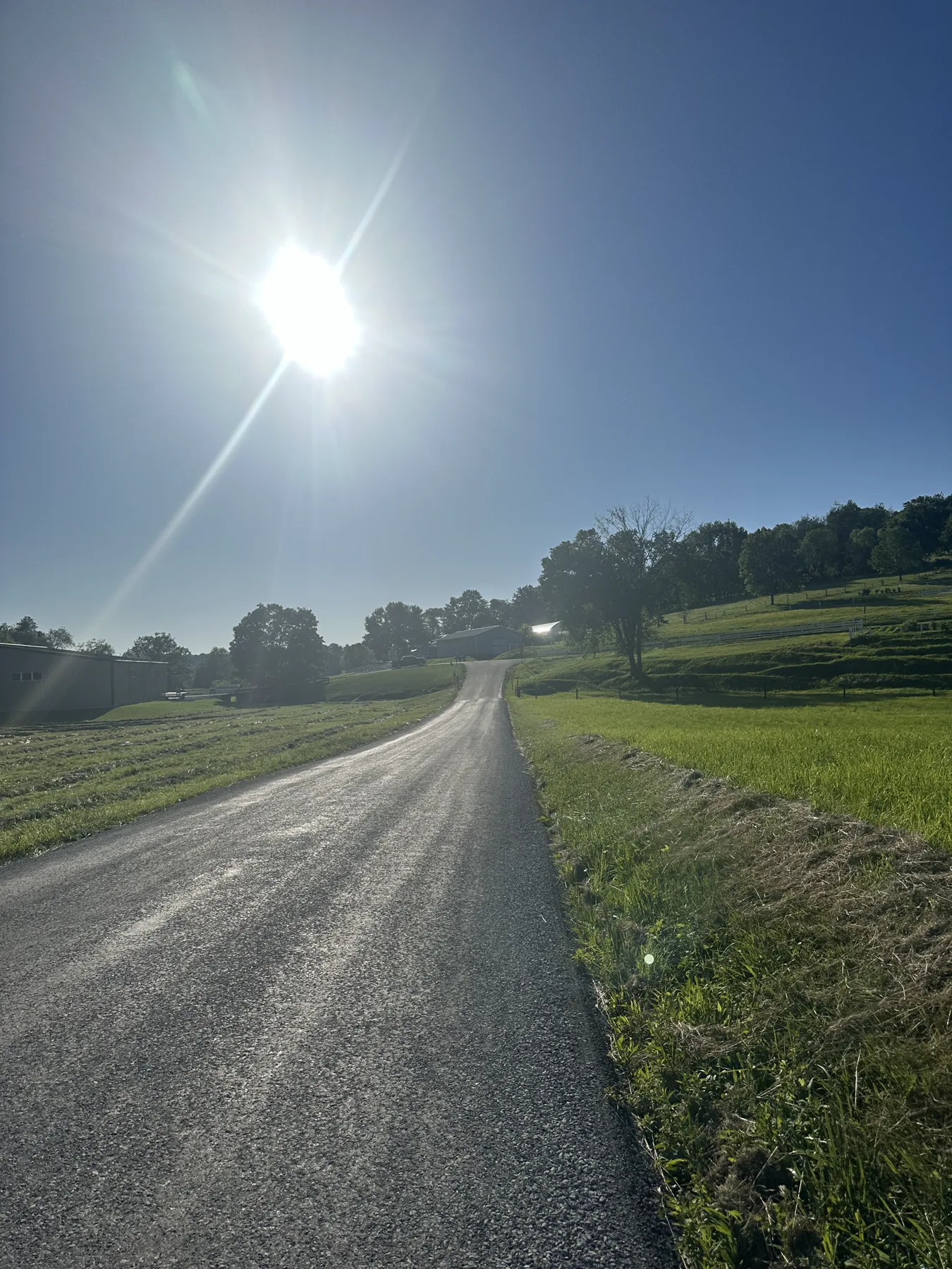 A steep country road used for back-road training